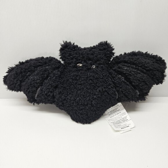 Pottery Barn Shimmer Bat Shaped Decorative Throw Pillow Black Halloween - Picture 1 of 5